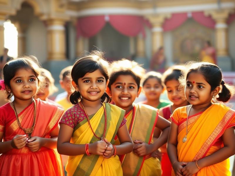 Children at the Sunday school program